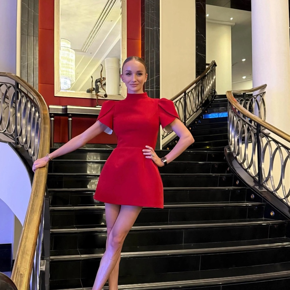Adela Cut-out Bowknot Mini Dress - Picture 16 of 16